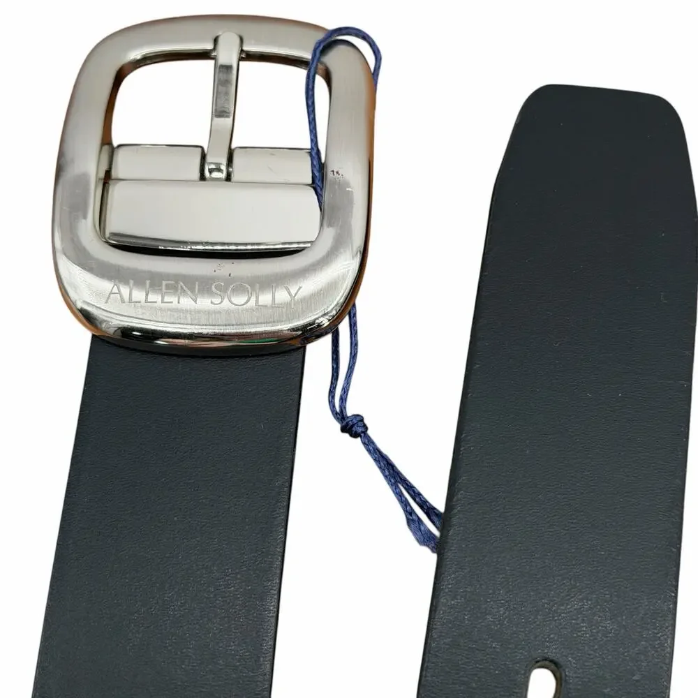 Allen Solly Dress Leather Belt Mens M Black Office Professional Classic Modern